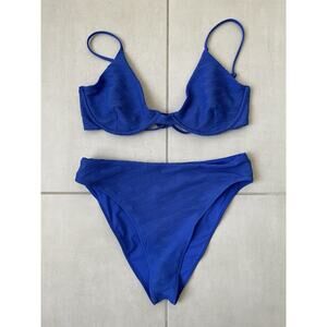 JMP Bikini Swim High Waist Swimsuit Textured  Swimwear